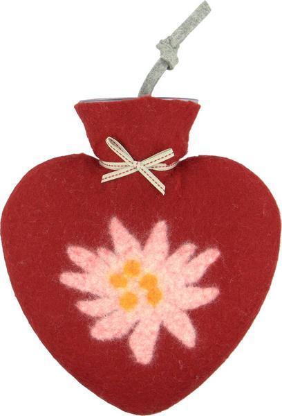 Actual product image Dorothee Lehnen Hot-water bottle Edelweiss, 0.7 l, red (0.70 l)