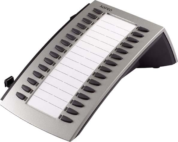Agfeo STE 40 silber Die Tastenfeld-Erweiterung f. das Systemtelefon ST 31/ST 40/ST 42/ST 45 Steckernetz...