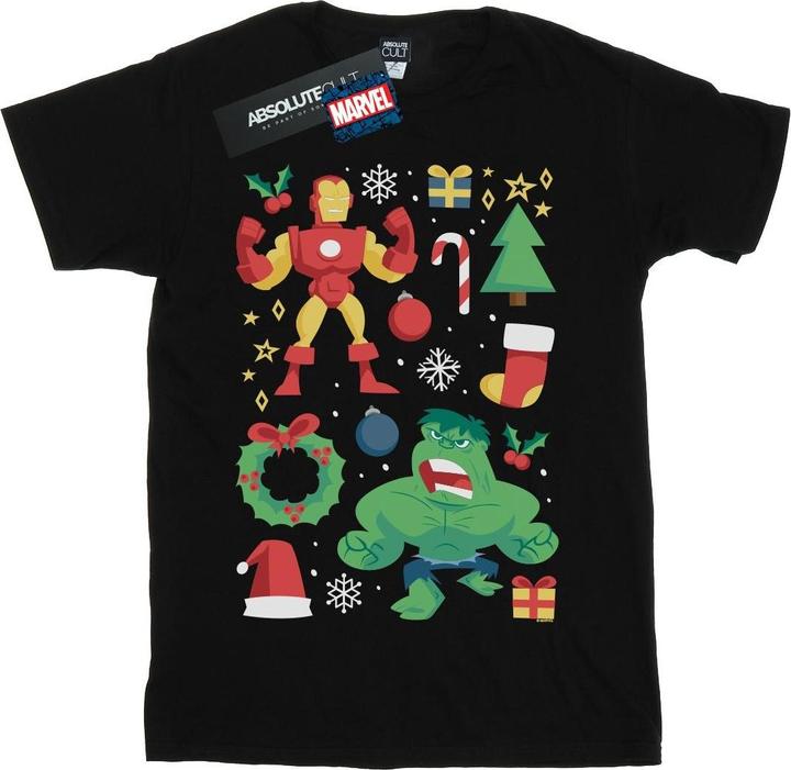 Immagine prodotto Iron Man And Hulk Christmas Day Maglietta Uomo (XL)