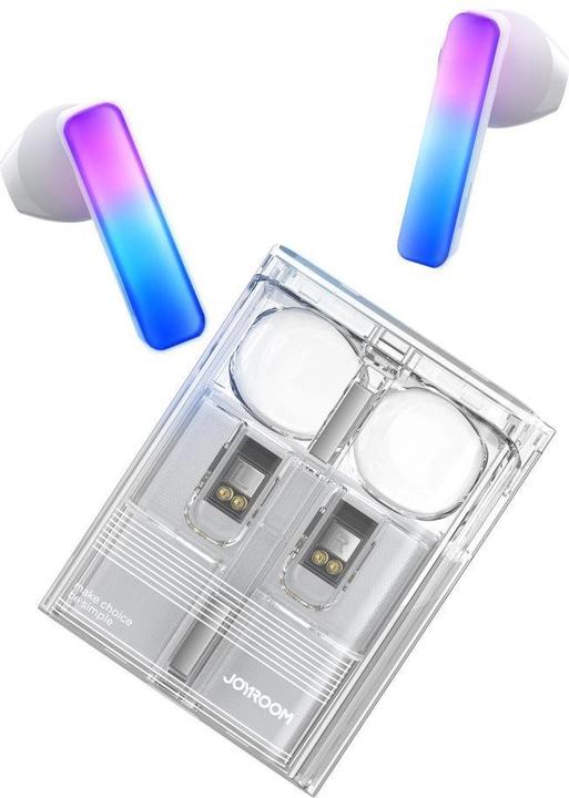 Image du produit Joyroom Écouteurs sans fil TWS JR-TC1 IceLens Series avec lumières LED - blanc (120 h, Filaire)
