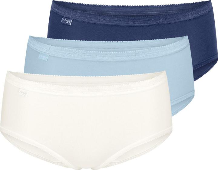 Sloggi Unterhose BASIC+ MIDI Damen-Slip 3er Pack (50, 3er Pack)
