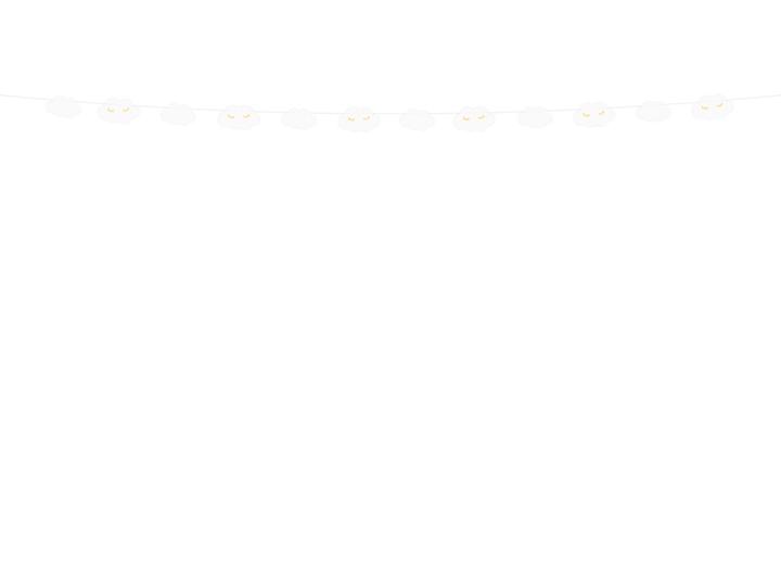 Produktbild Partydeco Girlande Wolken 145 x 5.5 cm, Weiss