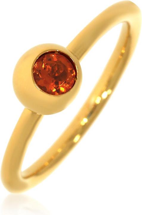 Actual product image Xen Ring with 4 mm Madeira citrine approx. 0.30 ct. yellow gold-plated (58, 925 Silver)