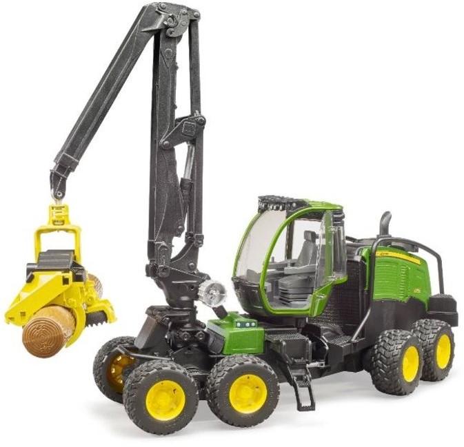 Actual product image Bruder John Deere 1270G Harvester with 1 tree trunk