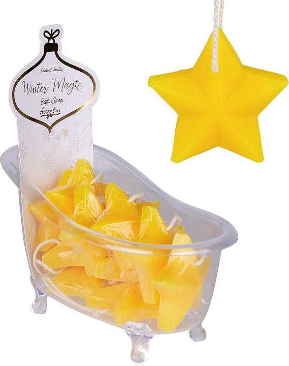 Accentra Seife Stern WINTER MAGIC mit Kordel, In Badewannen Display