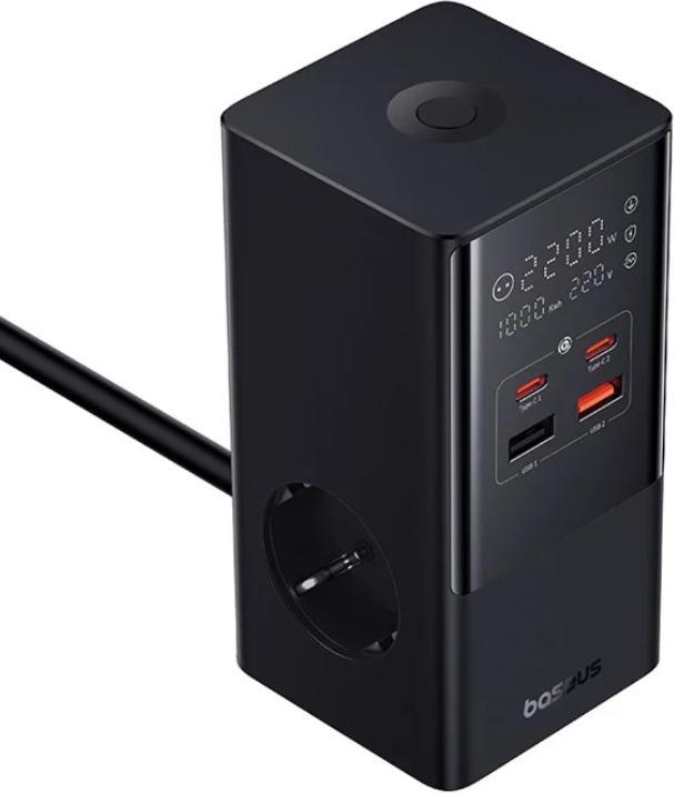 Produktbild Baseus Nástěnná nabíječka / napájecí pásek PowerCombo 100W (černý) (100 W)
