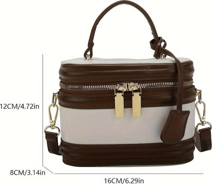 Produktbild Only-Bags.Store Elegante Messenger Bag, verstellbarer Riemen, Reissverschluss, Polyester gefüttert, Randfarbe