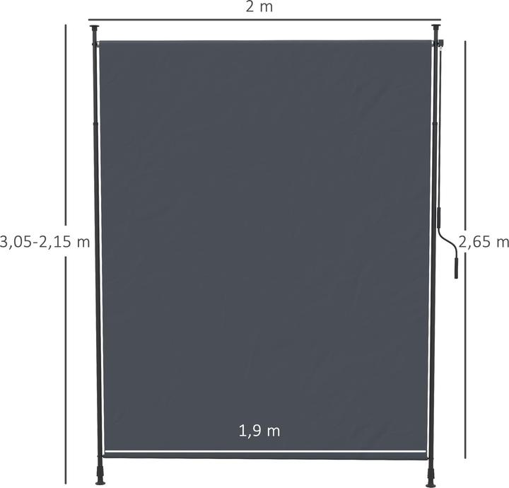 Actual product image Outsunny Side awning (0.04 m)