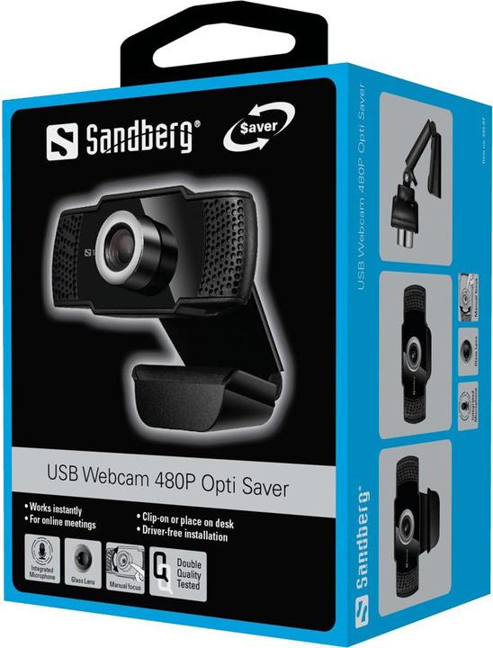 Produktbild Sandberg USB Webcam 480P Opti Saver - Web-Kamera (0.30 Mpx)