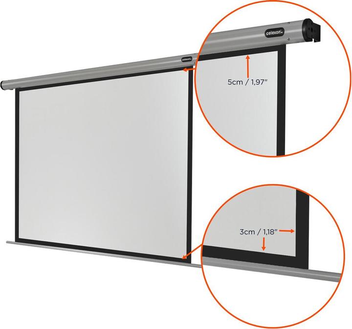 Actual product image Celexon Home Cinema electric screen - projection screen - ceiling mounting possible, suitable for wan (78.74", 4:3)