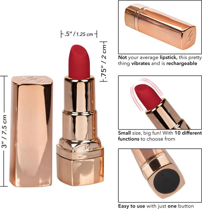 Actual product image CalExotics Hide & Play Lipstick Recharge Red