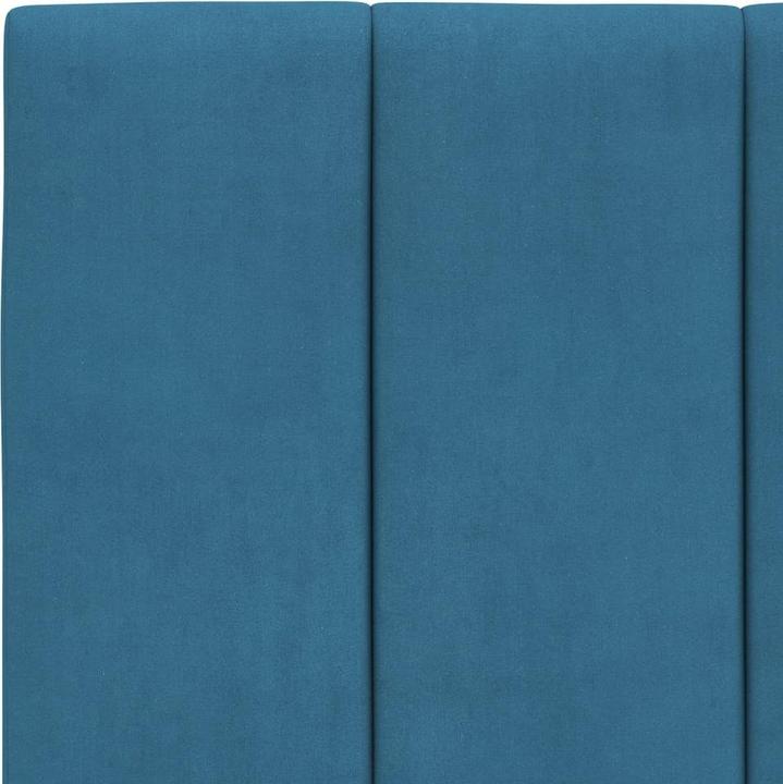 Produktbild VidaXL Bett Polsterbett Bettgestell Einzelbett mit Matratze Blau 100x200cm Samt (100 x 200 cm)