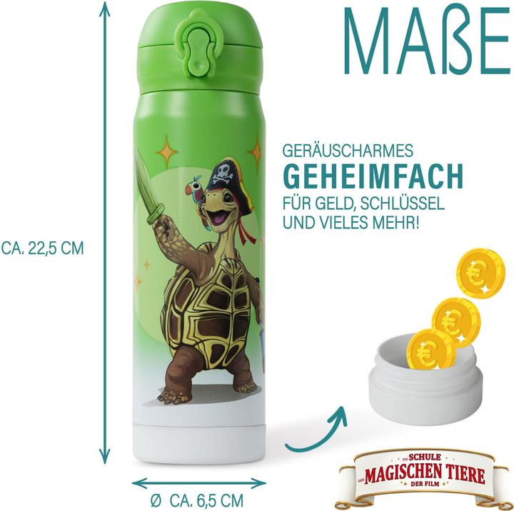 Produktbild Awave Die Schule der Magischen Tiere Trinkflasche 380 ml Edelstahl | grün, Henrietta (0.38 l)