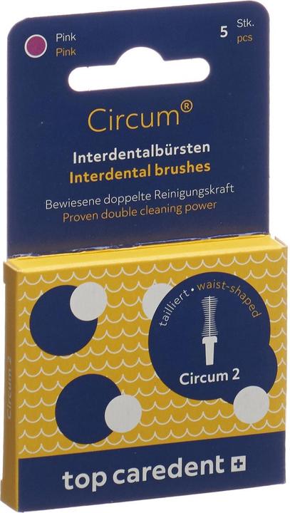 Produktbild Top Caredent Circum 2 CDB-2 Interdentalbürste pink >1.10mm (5 x)