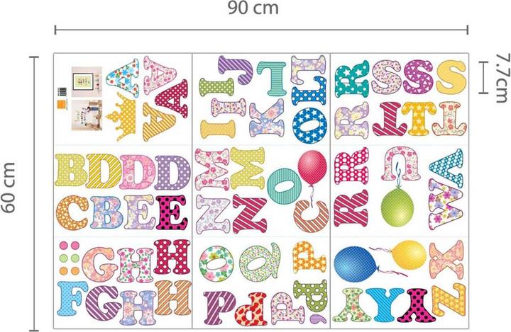 Actual product image Walplus Wall tattoo Magic 59 Letters wall sticker (90 x 60 cm)