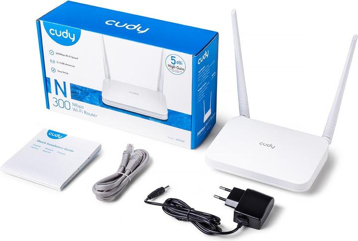 Produktbild Cudy Router WiFi WR300 N300 4xLAN 1xWAN