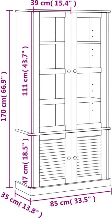 Produktbild VidaXL Dash (85 x 35 x 170 cm)