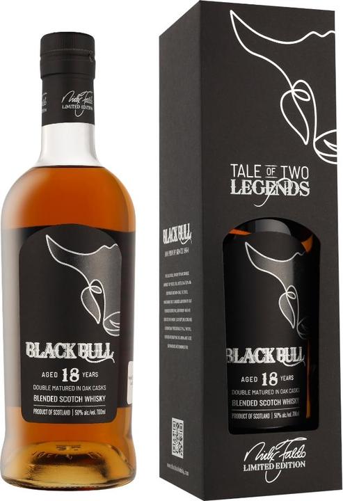 Actual product image Duncan Taylor Black Bull 18 Years Old Blended Scotch Whisky Nick Faldo Limited Edition 50% Vol. 0,7l (Scotch whisky)