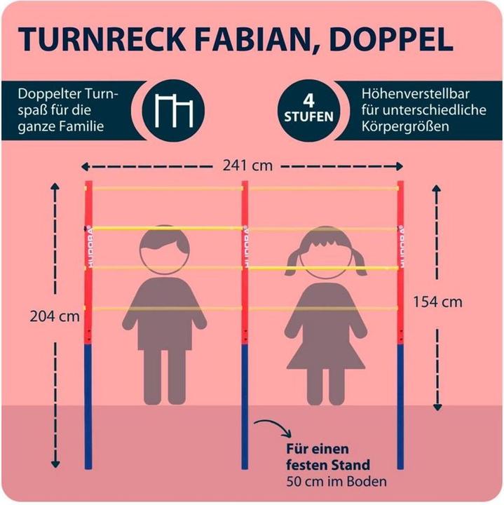Produktbild Hudora Doppel-Turnreck Fabian