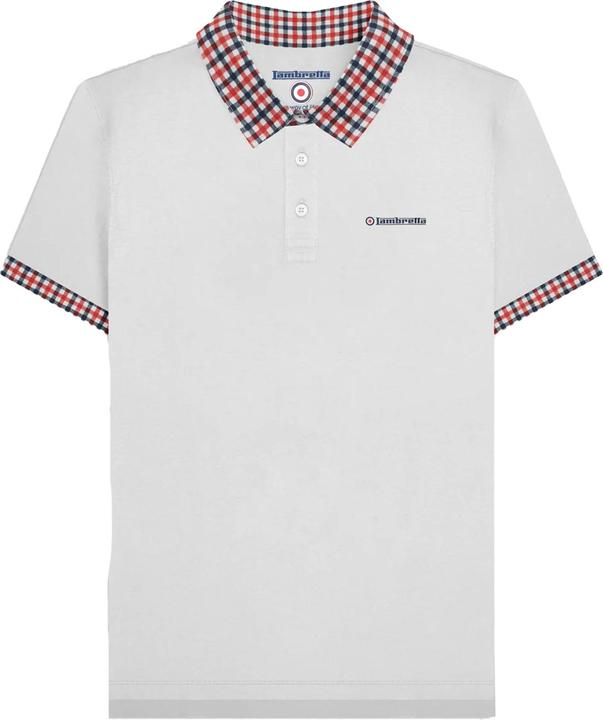 Actual product image Lambretta Mens SS25 Gingham Polo Shirt (S)