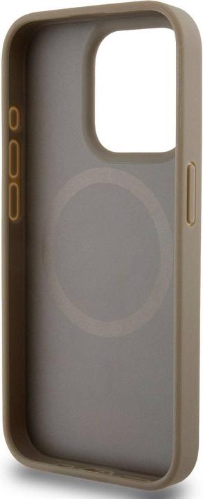 Immagine prodotto DKNY Custodia MagSafe in pelle PU con motivo a righe sul fondo per iPhone 14 Pro Max Marrone (Apple iPhone 14 Pro Max)