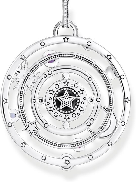 Image du produit Thomas Sabo Pendentif demi-sphère avec oeil pierres multicolores argent noirci (Argent 925, Émail/argent, Émail)