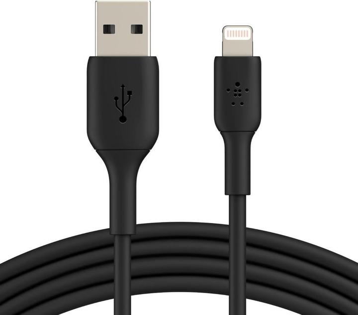 Actual product image Belkin USB-A - Lightning USB Cable 1m Black (CAA001BT1MBK) (USB 2.0)