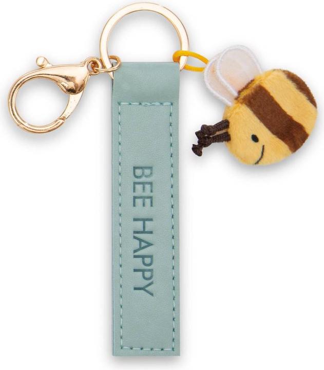 Produktbild Magni NICI Schlüsselanhänger Bee happy Kunstlederband mit Biene türkis 10cm