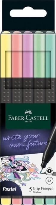 Actual product image Faber-Castell GRIP - Finepen (Pastel shades, Pastel, 5 x)