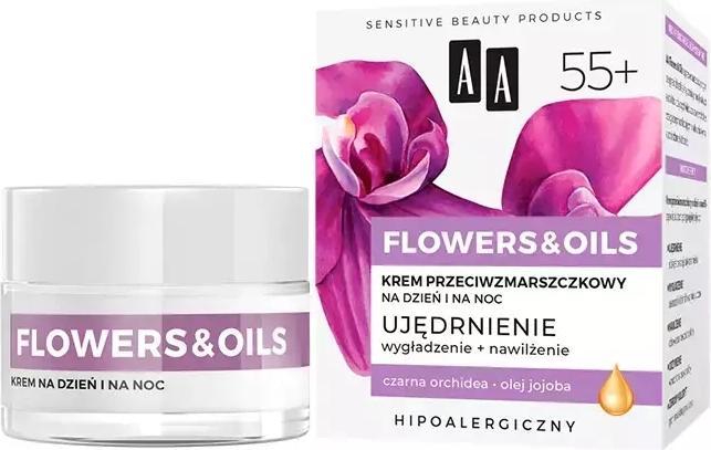 Actual product image Oceanic AA Flowers and Oils 55+ ujędrnienie krem przeciwzmarszczkowy na dzień i na noc 50ml (50 ml, Day cream)