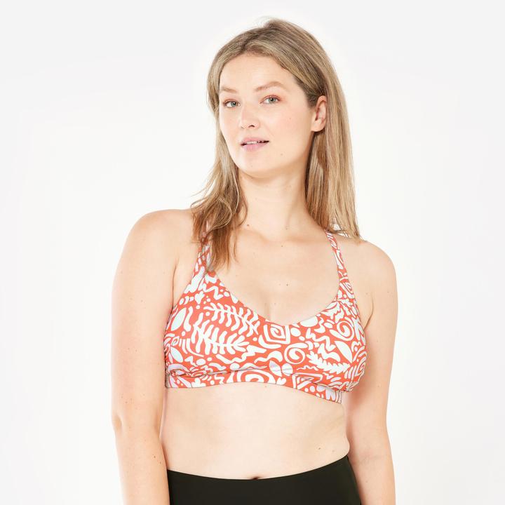 Produktbild Nabaiji Sportbikini Oberteil Damen - Lila Poly rot (48)