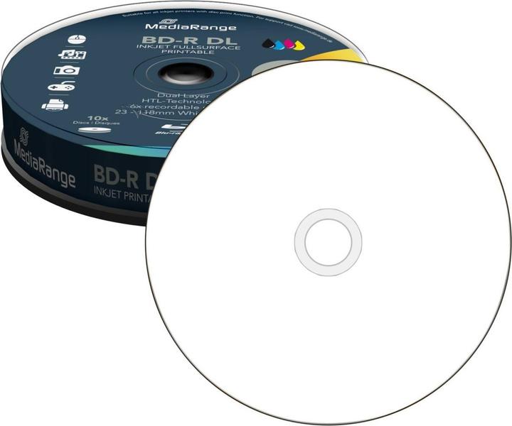 Image du produit MediaRange MediaRang BD-R 6x double couche 50GB 10-Pck. (10 x)