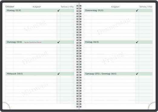 Immagine prodotto Calendario scolastico Irregolare 2024/2025 (A5, Copertina rigida, Tedesco)