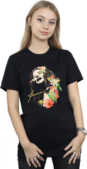 Immagine prodotto Janis Joplin Floral Pattern Maglietta Ampia Donna (XXL)