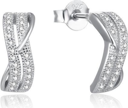 Immagine prodotto Beneto Orecchini moderni in argento con zirconi chiari AGUP2261 (L)