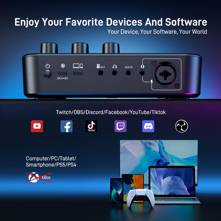 Immagine prodotto Maono G1 NEO Gaming Audio Mixer (USB-C)