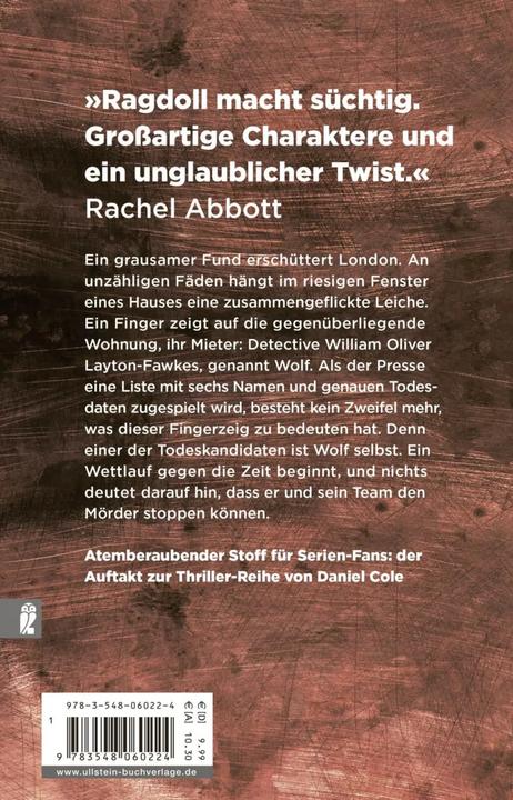 Image du produit Ragdoll - Dein letzter Tag (Allemand, Daniel Cole, 2019)