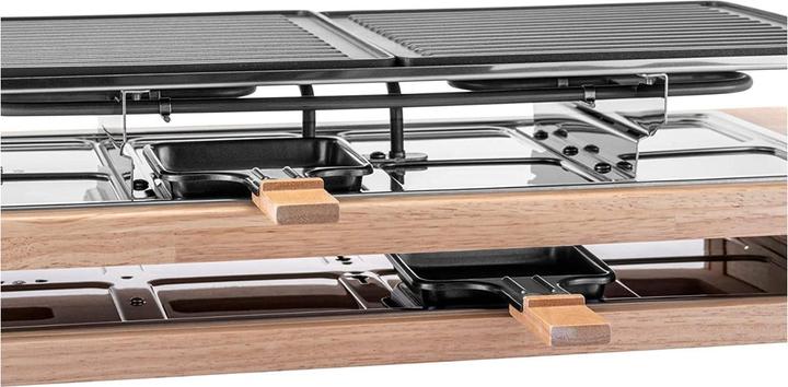Productafbeelding KLAMER Raclette 8 Personen 1500W Raclette Grill mit Holzgestell