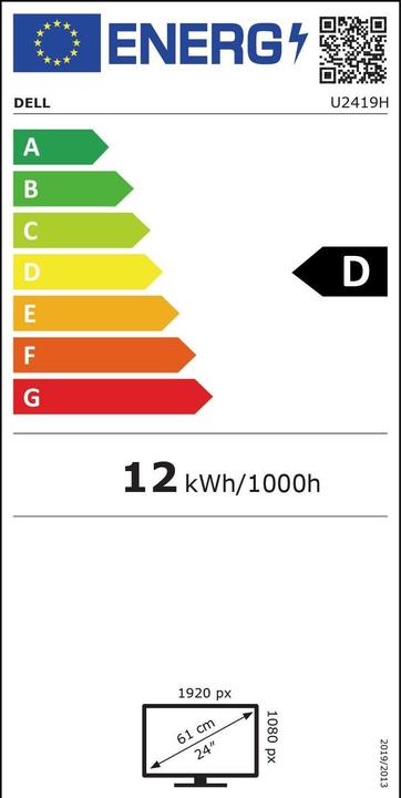 Energie-Label Dell U2419H (1920 x 1080 Pixel, 24")