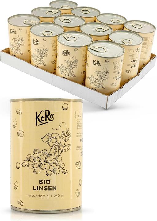 KoRo Organic brown lentils, cooked (2880 g)