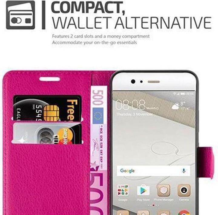 Actual product image Cadorabo Book with stand function cover (Huawei P10)