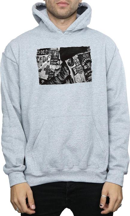 Actual product image AC/DC Mens Badges And Posters Collection Hoodie (S)