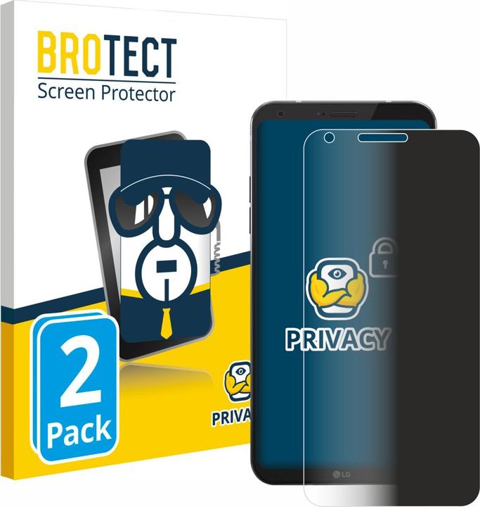 Productafbeelding BROTECT Sichtschutzfolie Anti-Spy Privacy Folie Blaulicht-Schutz (2 Stuk, LG Q6)