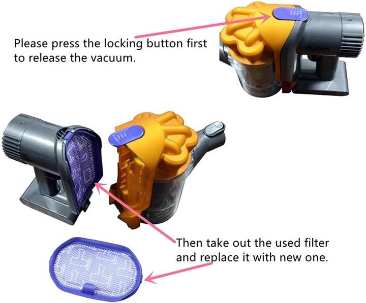 Immagine prodotto Plutoos Filtro Hoover, 2 pezzi, compatibile con Dyson DC35, DC34, DC 31, DC30, DC44, DC45, DC 56, DC43H