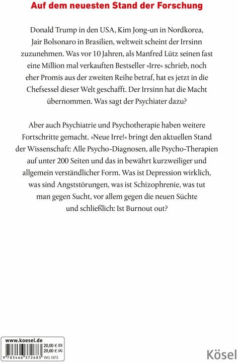 Image du produit Neue Irre - Wir behandeln die Falschen (Allemand, Manfred Lütz, 2020)