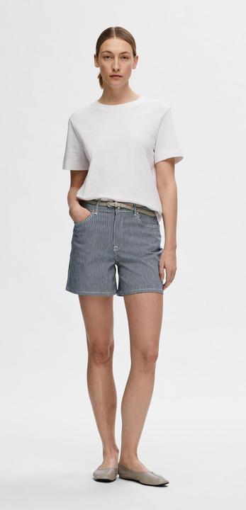 Actual product image Selected Femme Striped denim shorts (38)