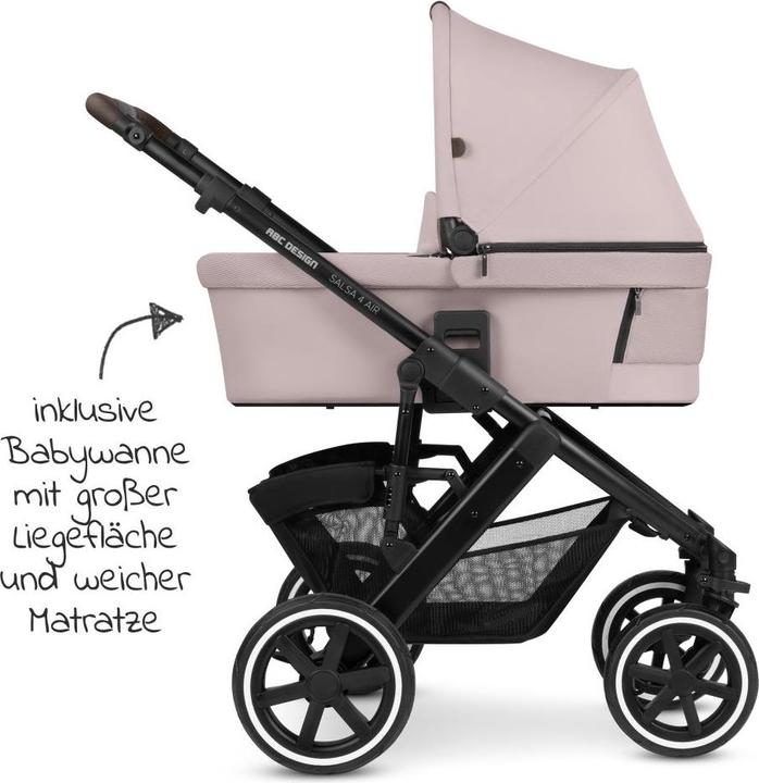 Produktbild ABC Design Kombikinderwagen Kombi-Kinderwagen Salsa 4 Air - inkl. Babywanne &