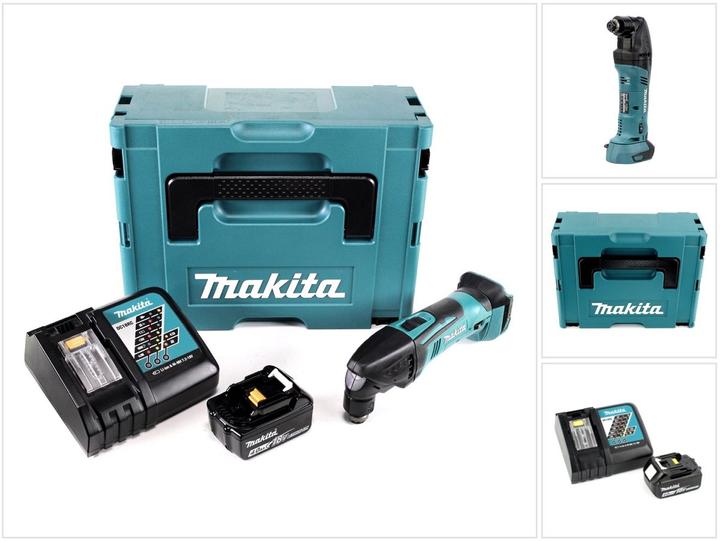 Produktbild Makita DTM 50 RM1J 18V Li-Ion Akku Multifunktionswerkzeug im Makpac mit 4 Ah Akku und Ladegerät
