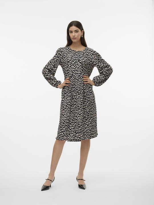 Immagine prodotto Vero Moda Abito midi con scollo rotondo dalla vestibilità regolare (S)
