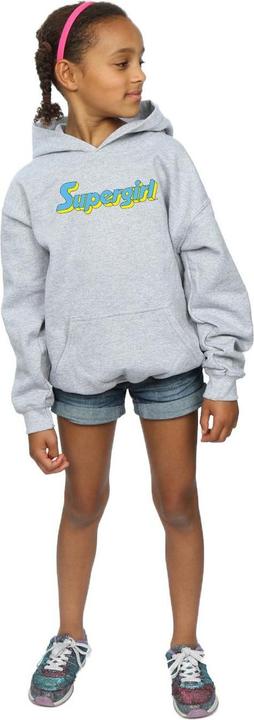 Actual product image Girls Supergirl Text Logo Hoodie (116)